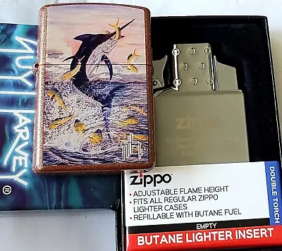 Zippo Guy Harvey Hard To Find Copper Color Sand 2008 Butane Insert Double • $145.60