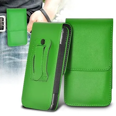 Vertical Belt Clip Quality Pouch Holster Top Flip Case Holder✔Green • £9.99