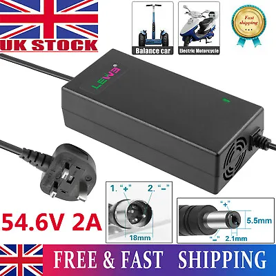 Electric Bike Ebike For 48V Lithium Battery Charger XLR Plug DC Head 54.6V 2A UK • £17.99