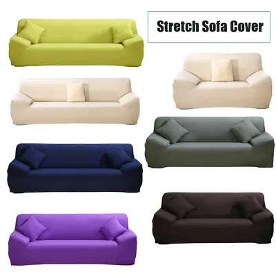 $14.99 • Buy 1 2 3 4 Seater Stretch Sofa Cover Sofa Cover Protector Couch Loveseat Slipcover