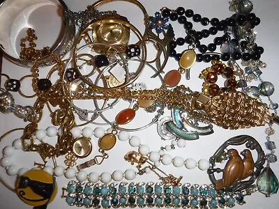 Vintage Costume/Fashion Jewelry Lot Some Designer Some Sterling All Wearable • $50