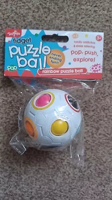 Toy Mania: Fidget Rainbow Puzzle Ball .... Brain Teaser/stress Reliever • £3.99