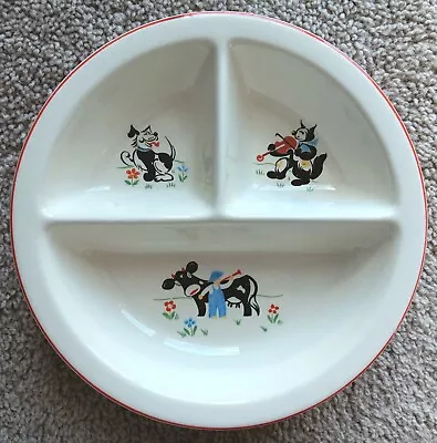 Antique Child's Divided Plate Nursery Rhyme Cow Jumped Over The Moon Salem China • $17