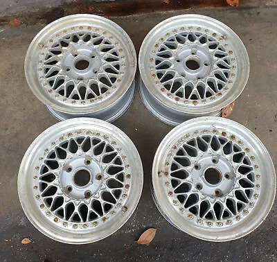 JDM BBS RS Mesh RS224 Racing 15  Rims Wheels 114.3X5 For Dc2 Ek9 Z31 Datsun • $2096.12