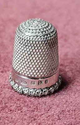 Antique Charles Horner Silver Thimble 1898 Size 7 • £18
