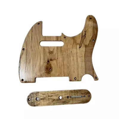 Spalted MAPLE WOOD PICKGUARD & CONTROL PLATE FOR TELECASTER GUITAR 8 Holes • $23.99