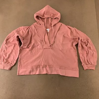 Venus Women's Size Large Relaxed Light Pink Drawstring Detail Hoodie New • $21.46