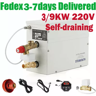 3/9KW Self Draining Steam Generator Shower SPA 1-60min Adjust Auto Drain 95-131℉ • $238.98