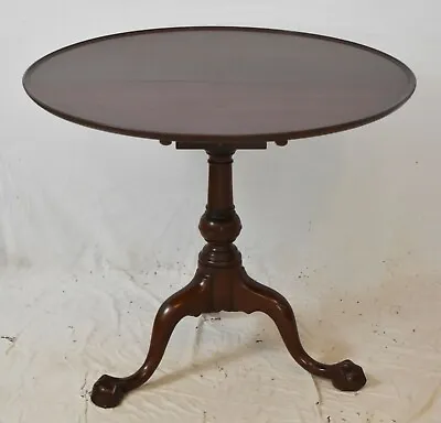 KITTINGER Williamsburg Mahogany Tilt Top Table Tea Table CW 70 Claw And Ball  • $1299