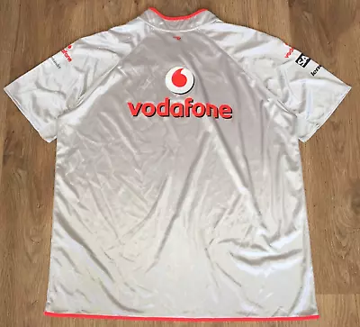 Vodafone McLaren Mercedes  F1 Mens Silver Formula One 1 Racing T Shirt Size XXL • $33.99