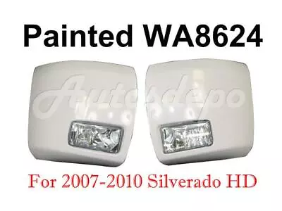 WA8624 White Front Bumper End Cap Fog Light 4Pcs For Silverado 2500HD 2007-2010 • $190.40