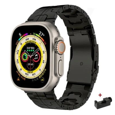 $31.99 • Buy For Apple Watch Ultra 2 49mm Series 9/8/7/6/SE 44/45mm Titanium Metal Band Strap