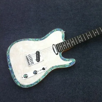 $455 • Buy Real Abalone Inlay Top Quality Customized Electric Guitar Solid Mahogany Body
