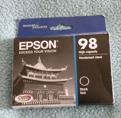 Genuine OEM Epson 98 High Capacity Black Ink Cartirdge EXP 07/25 NEW • $25.99