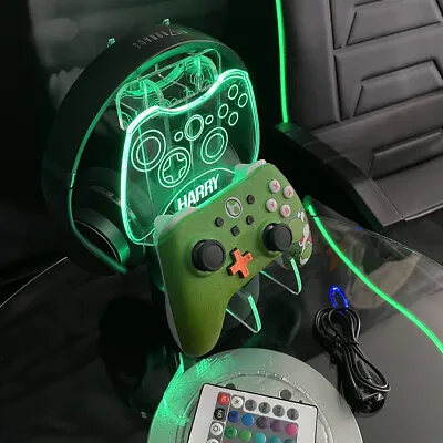 Personalised Xbox One Controller Headset Stand Gaming Station Light Base • £27.50