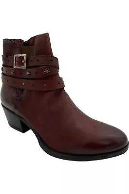 Miz Mooz Leather Ankle Boots Kerry Merlot • $79.99