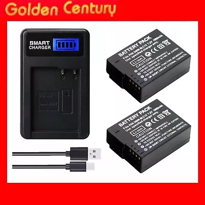 2xBattery +Charger For Panasonic Lumix DMC-G6 DMC-G7 K DMC-G8 DMC-G70 K DMC-G70W • $53.95