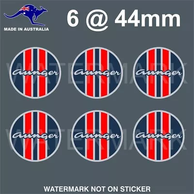 6 AUNGER MAG WHEEL CENTRE CAP STICKERS 44mm • $5.99