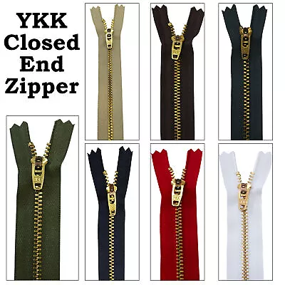 YKK Closed-Ended Zips Semi-Auto Lock Various Colours Sizes Range • £2.99