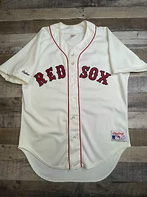 VTG 80s Rawlings Men 46 Boston Red Sox Jersey #21 Clemens Baseball MLB White • $89.99