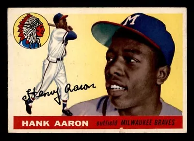 1955 Topps Baseball #47 Hank Aaron GD - VG *j1 • $375