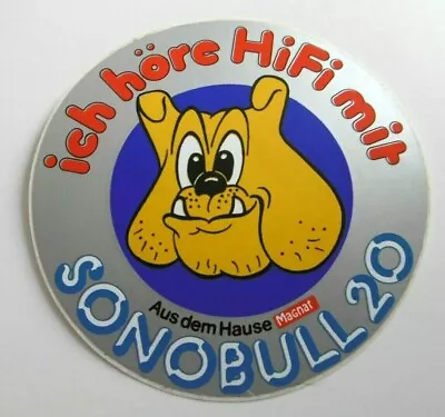 Promotional Stickers Magnat Bulldog 4 11/16in Sonobull 20 Speaker 80er • $14.63