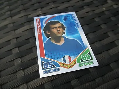 Match Attax Attack 2010 World Cup - MICHEL PLATINI France Star Legend Icon Card • £1