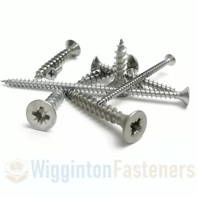 £59.99 • Buy 3mm 4mm 5mm 6mm Wood Screws A2 STAINLESS STEEL Pozi Countersunk Chipboard Screws