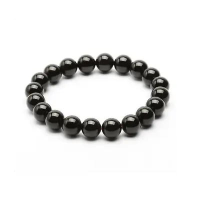 Black Magnetic Round Bead Hematite Bracelet Pain Relief Therapy Arthritis Men's • £3.99