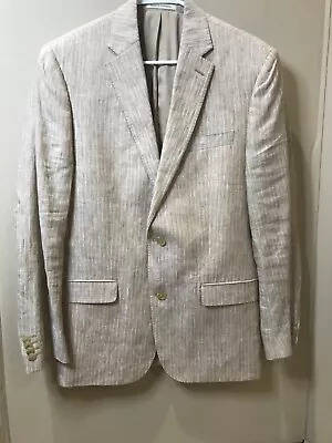 LRL Ralph Lauren Brown & White Stripes 2 Pc Suit 40R/33x32 Excellent Condition • $90