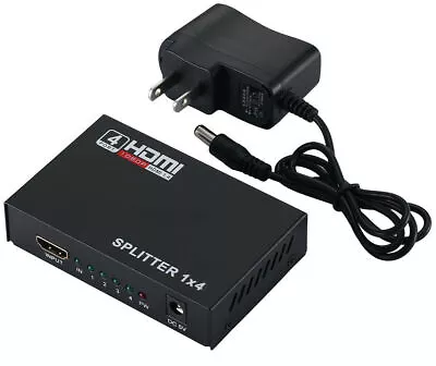 HDMI Splitter 1 In 4 Out 1080P 4-Port Repeater Splitter Amplifier Video Splitter • $7.99