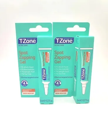 Newtons Labs T-Zone Skincare Zapping Gel  Maximum Strength Skin Rescue 2 X 8ml • £7.49