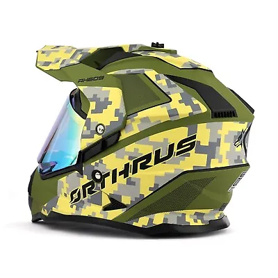 DOT Adult Dual Sport Motocross Helmet Dirtbike ATV Fullface Helmets W/ Visor • $95.99