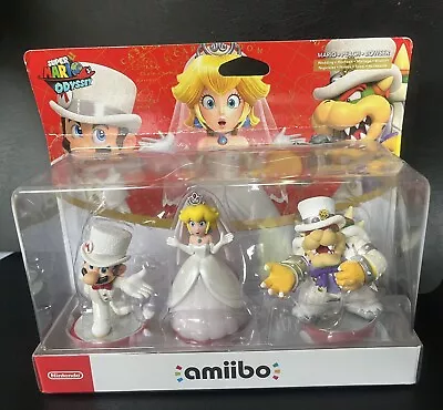 Nintendo Super Mario Odyssey Wedding Amiibo Triple Pack • $80