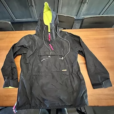 Vintage Columbia Jacket Mens XL Black Anorak Casual Rain Outdoor Wind Ski Snow • $39.99