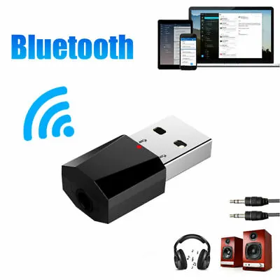 3.5mm AUX To USB Wireless Bluetooth Audio Stereo Car Music Receiver Converter • $5.72