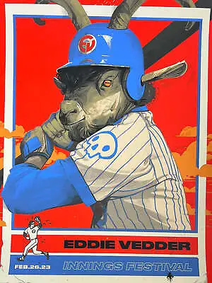 Eddie Vedder - 2023 Oliver Barrett Poster Tempe AZ • $275.26