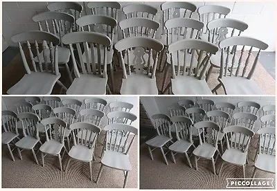 £105 • Buy New Beech Farmhouse Dining Chairs Sprayed Painted In Farrow & Ball