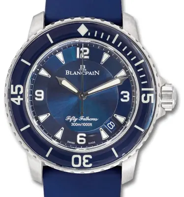 Blancpain Fifty Fathoms Titanium Blue 5015 12B40 O52A • $9800