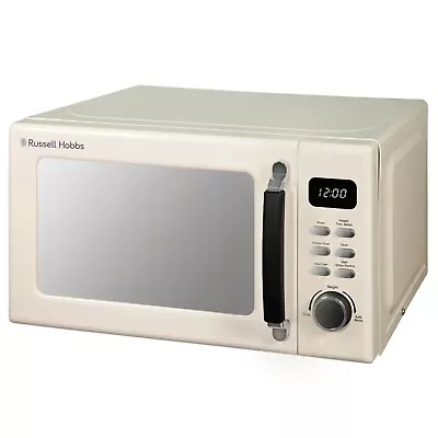 Russell Hobbs Cream Microwave 20L 800W RHM2026C Stylevia Digital With Defrost • £88