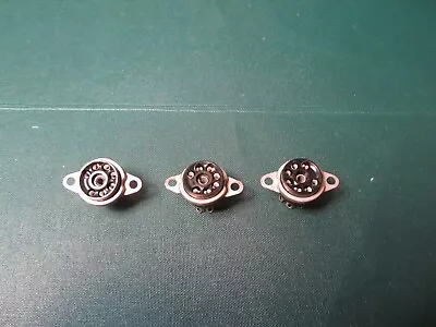 7 Pin Vacuum TUBE SOCKETS Lot Top Mount Vtg USA 6au6 5749 Radio Receiver Tuner • $8