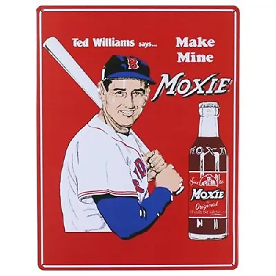 Ted Williams Make Mine Moxie Red Sox Baseball MLB Retro Vintage Metal Tin Sign • $21.99