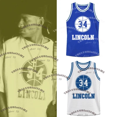 $54.63 • Buy Movie He Got Game #34 Jesus Shuttlesworth Allen Basketball Jersey Lincoln Stitch