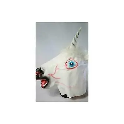 £10.99 • Buy Unicorn Horse Head Mask Rubber Latex Panto Creepy Fancy Dress Costume Halloween