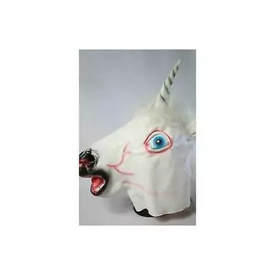 £10.99 • Buy Unicorn Horse Head Mask Rubber Latex Panto Creepy Fancy Dress Costume Halloween
