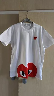 £23 • Buy PLAY: Comme Des Garcons T-Shirt White Medium Mens 