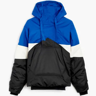 Adidas CLRDO Puffer Jacket Men’s Size M Medium Lined 1/4 Zip Blue Coat  #344 • $59.95