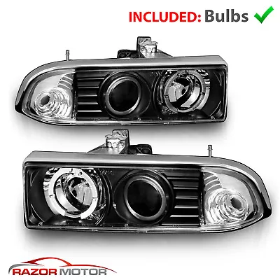 [LED Halo]1998-2004 For Chevy S10/Blazer Black LED Halo Projector Headlights • $108.52