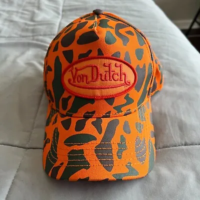 Von Dutch Unisex Orange Camo Trucker Hat  • $135