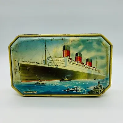 Vtg Bensons Confectionery English Toffee Candy Tin Queen Mary Ocean Liner Ship • $29.95